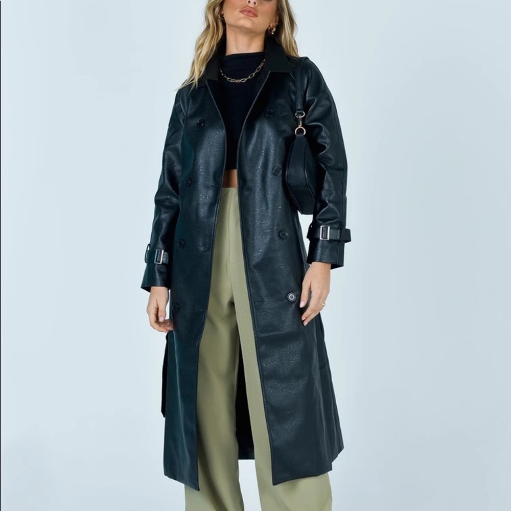 Princess Polly Montanna Leather Trench Coat